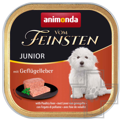 Vom Feinsten Junior Консервы для щенков всех пород, с печенью домашней птицы