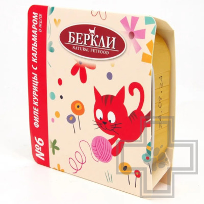 Berkley №6 Консервы для кошек, с курицей и кальмаром в желе
