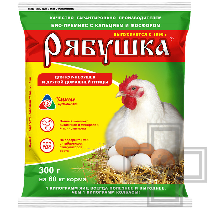 Премикс Рябушка для с/х птицы 0,5%, с кальцием и фосфором