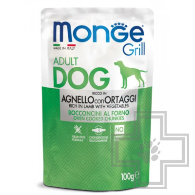 Monge Grill Adult Пресервы беззерновые для взрослых собак всех пород, с ягненком и овощами