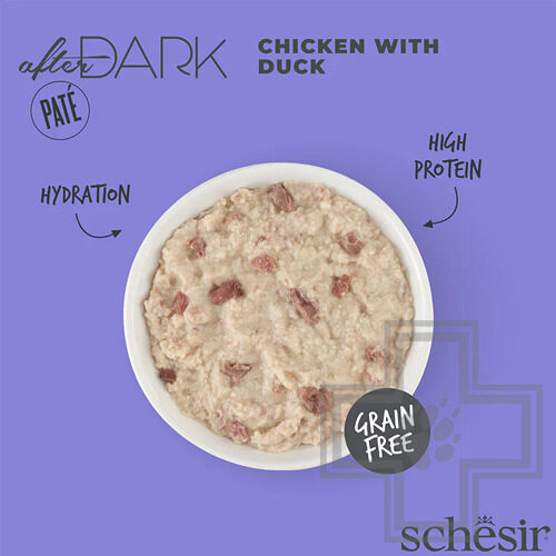 Schesir After Dark Консервы для взрослых кошек, паштет с курицей и уткой Schesir After Dark Консервы для взрослых кошек, паштет с курицей и уткой