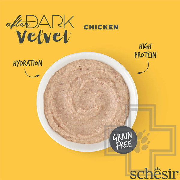 Schesir After Dark Velvet Пресервы для взрослых кошек, мусс с курицей