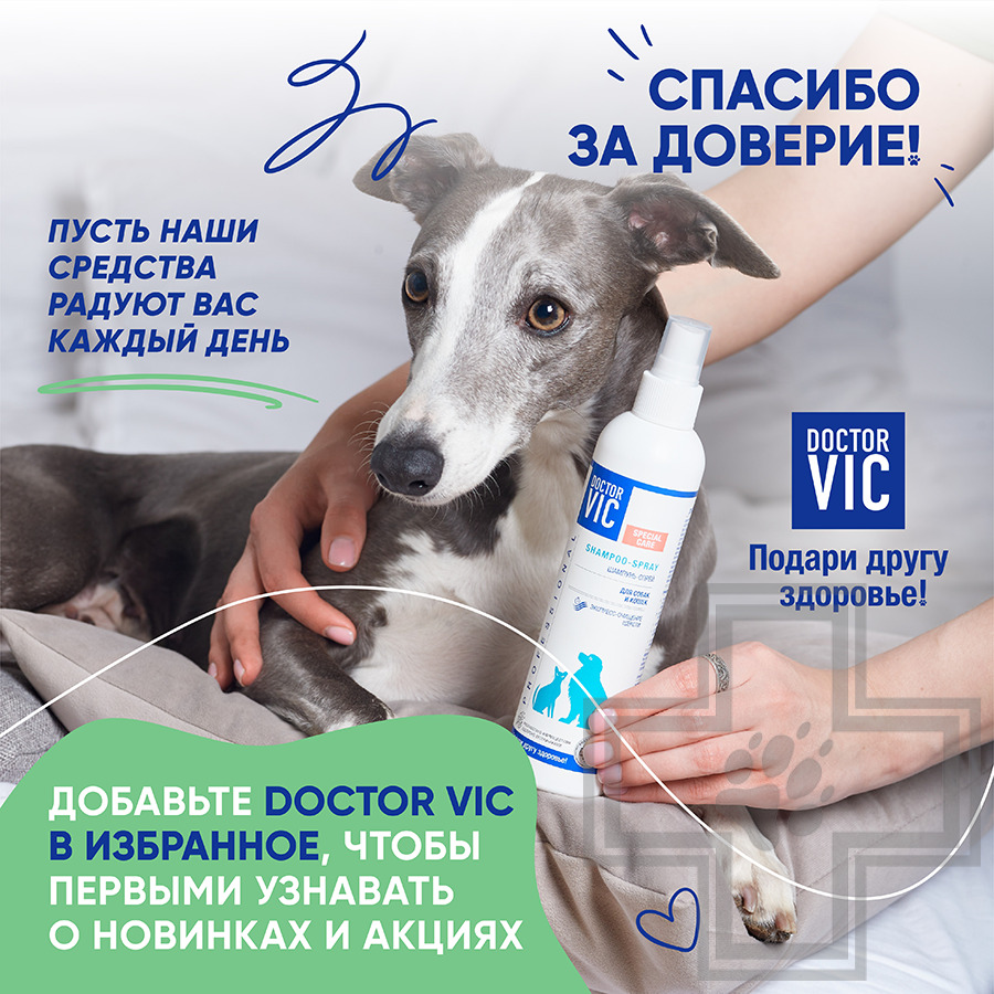 Doctor VIC Шампунь-спрей "Экспресс-очищение шерсти" для собак и кошек