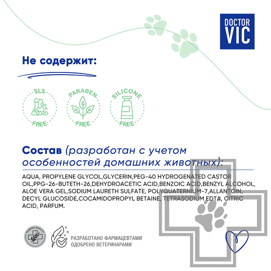 Doctor VIC Шампунь-спрей "Экспресс-очищение шерсти" для собак и кошек Doctor VIC Шампунь-спрей "Экспресс-очищение шерсти" для собак и кошек