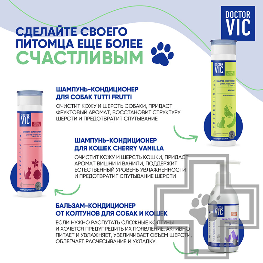 Doctor VIC Шампунь-спрей "Экспресс-очищение шерсти" для собак и кошек Doctor VIC Шампунь-спрей "Экспресс-очищение шерсти" для собак и кошек