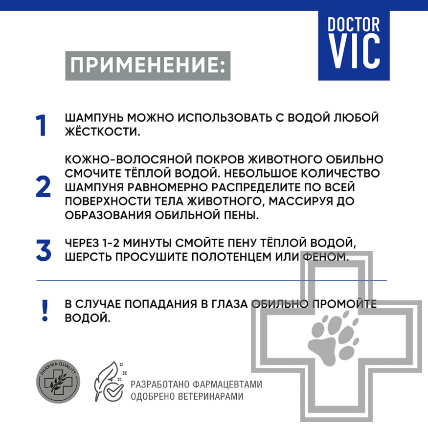Doctor VIC Шампунь с пантенолом «Свежесть океана» для собак