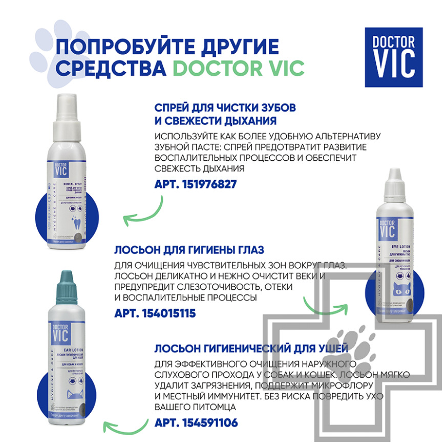 Doctor VIC Шампунь-кондиционер с кератином и провитамином В5 для короткошерстных собак