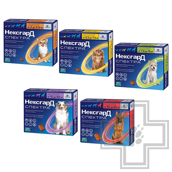 Фронтлайн НексгарД Спектра таблетки от внутренних и наружных паразитов