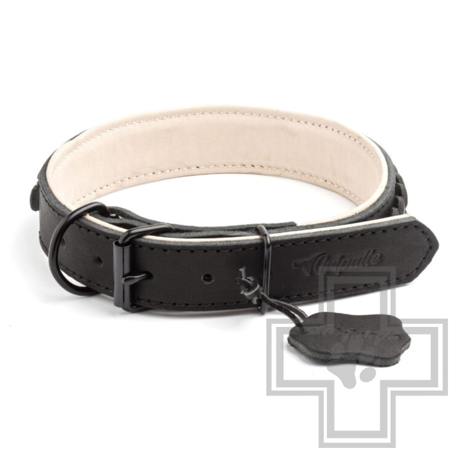 Gripalle Кожаный ошейник "Гордон S" для собак, 35 мм
