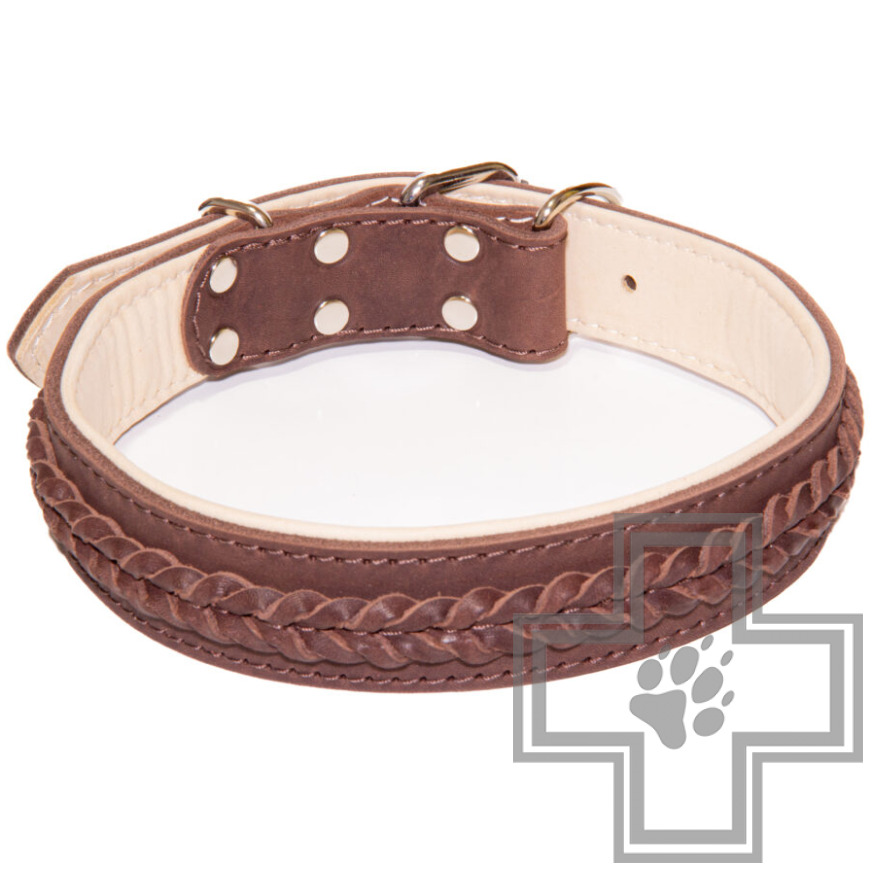 Gripalle Кожаный ошейник "Гордон S" для собак, 35 мм Gripalle Кожаный ошейник "Гордон S" для собак, 35 мм