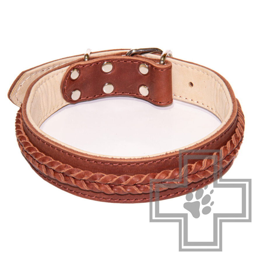 Gripalle Кожаный ошейник "Гордон S" для собак, 35 мм Gripalle Кожаный ошейник "Гордон S" для собак, 35 мм