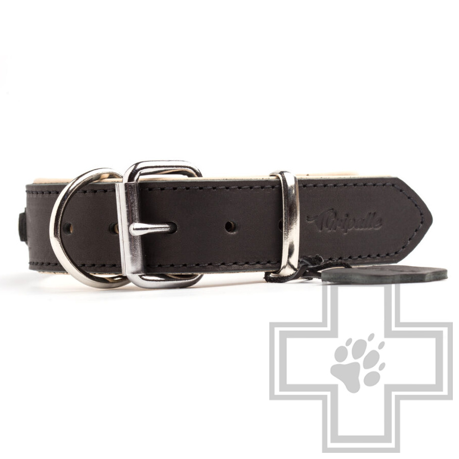Gripalle Кожаный ошейник "Гордон S" для собак, 35 мм
