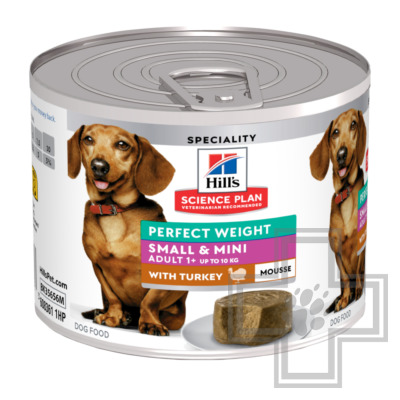 Hill's SP Small & Mini Perfect Weight Консервы для взрослых собак мелких пород, мусс из индейки
