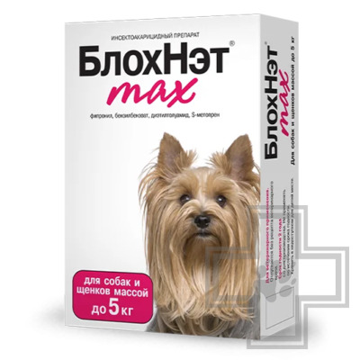 БлохНэт max Капли инсектоакарицидные для щенков и собак всех пород, монодоза