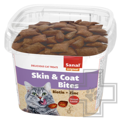 SANAL Skin & Coat Bites Подушечки для кожи и шерсти для кошек