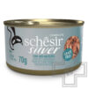 Schesir Silver Senior Консервы беззерновые для пожилых кошек, с тунцом и скумбрией
