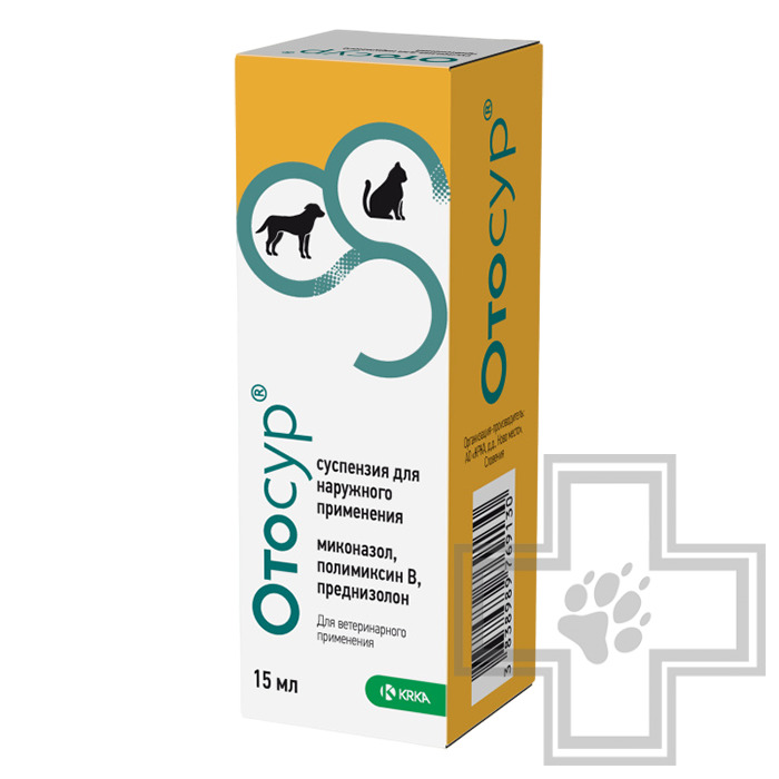 Отосур Суспензия для лечения отита и и заболеваний кожи у собак и кошек
