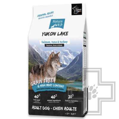 Natura Wild Yukon Lake Корм для взрослых собак всех пород, с лососем, тунцом и индейкой