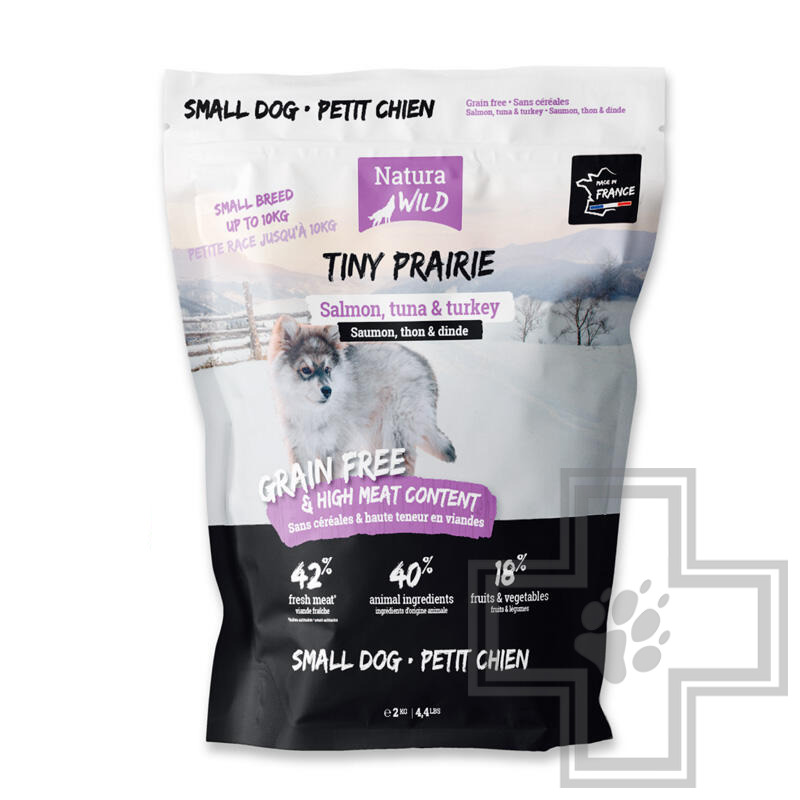Natura Wild Tiny Prairie Корм для собак миниатюрных пород, с лососем, тунцом и индейкой