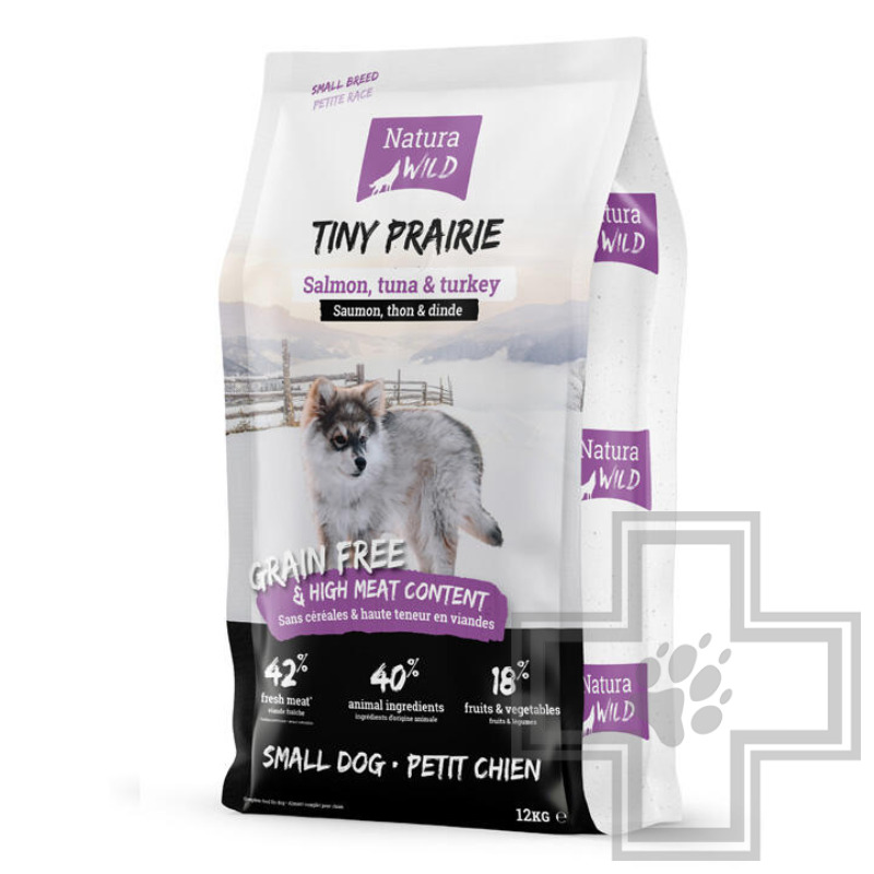 Natura Wild Tiny Prairie Корм для собак миниатюрных пород, с лососем, тунцом и индейкой