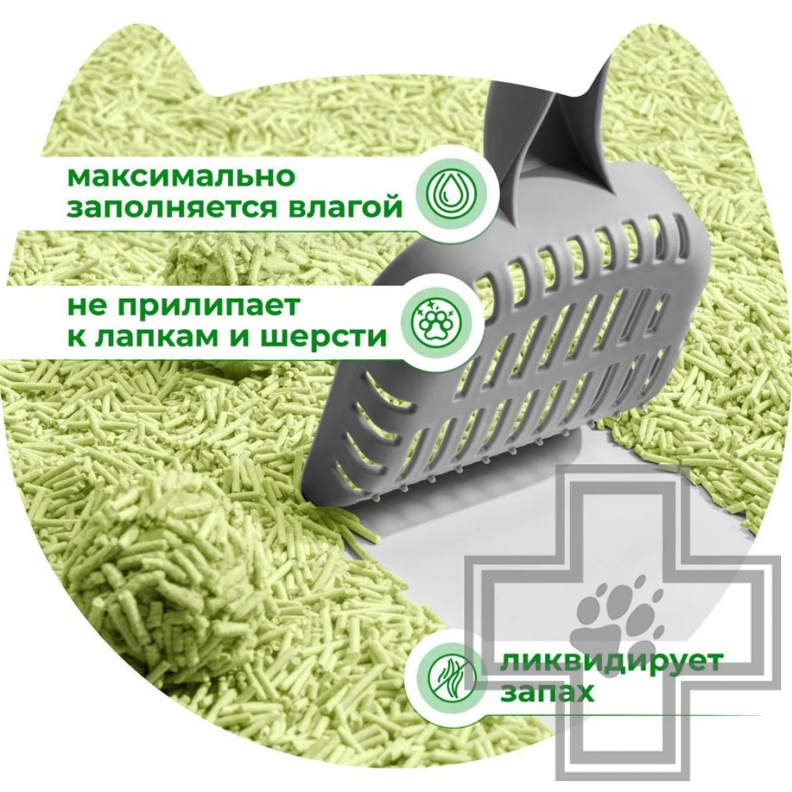 Miaumi TOFU Green Tea Scented Наполнитель растительный комкующийся, с ароматом зеленого чая