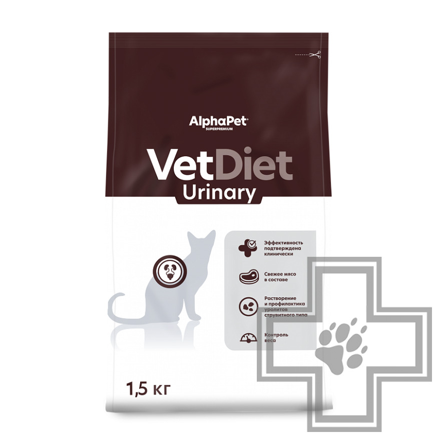 AlphaPet Vet Diet Urinary Корм-диета для взрослых кошек при заболеваниях мочевыводящих путей