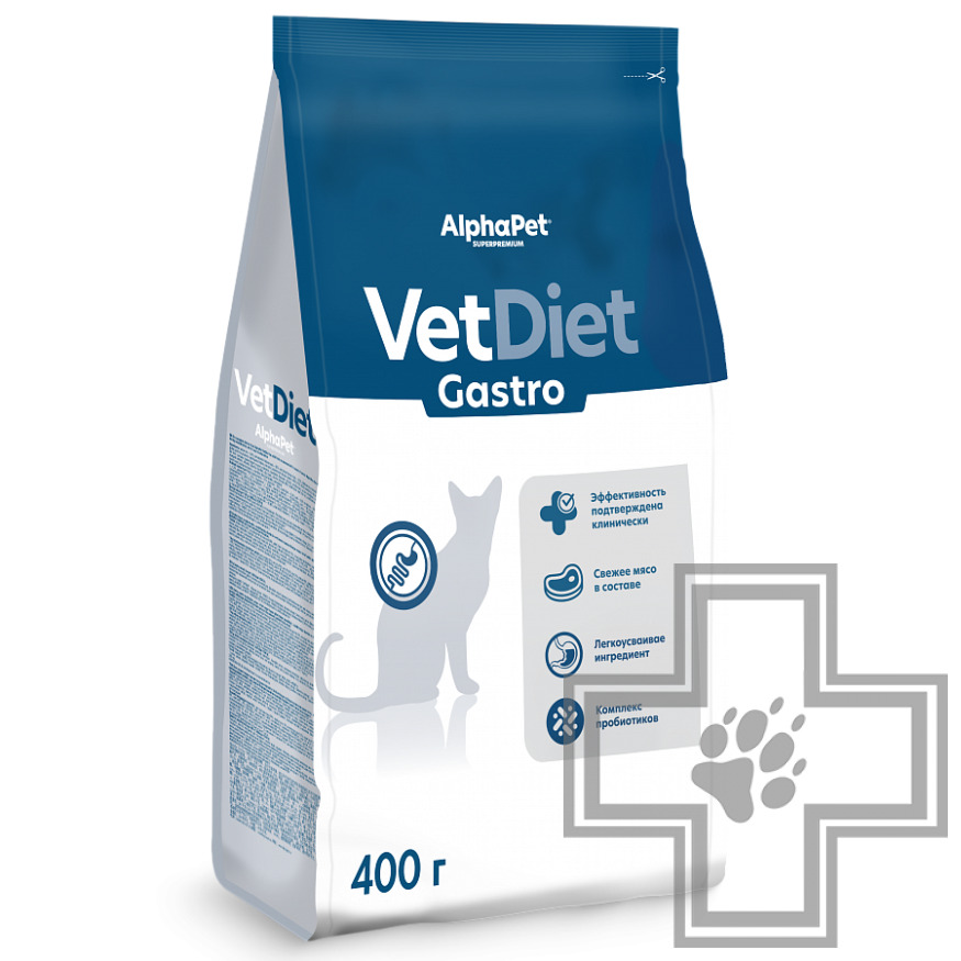 AlphaPet Vet Diet Gastro Корм-диета для взрослых кошек при расстройствах пищеварения