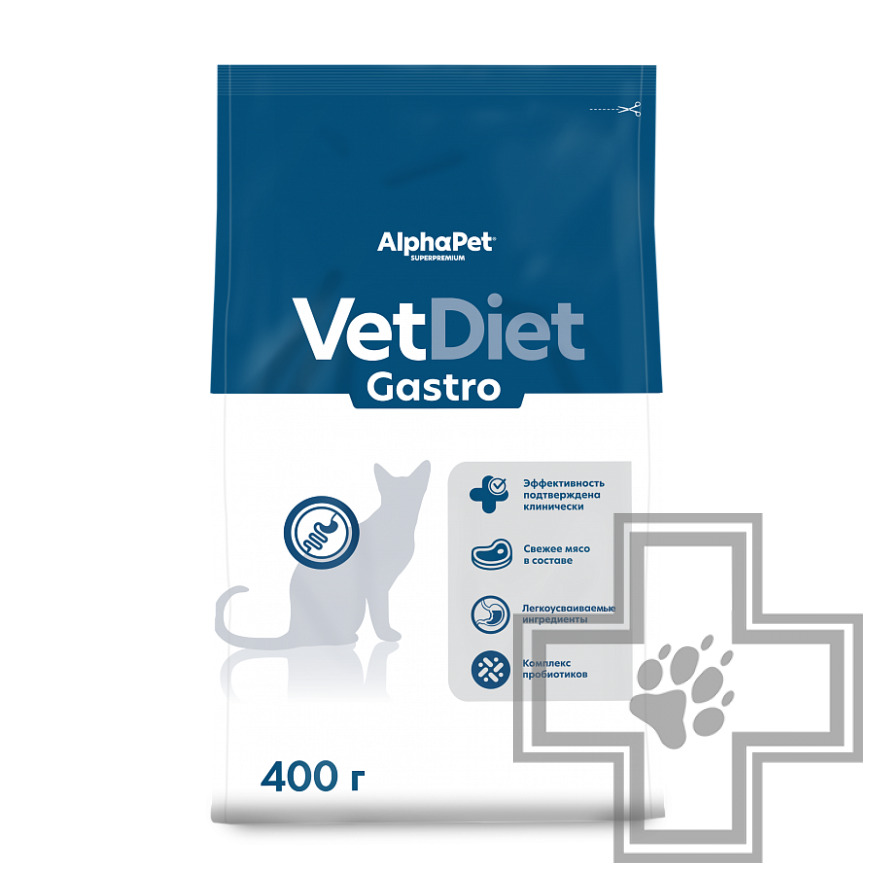 AlphaPet Vet Diet Gastro Корм-диета для взрослых кошек при расстройствах пищеварения