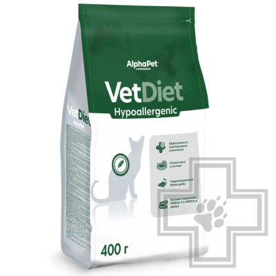 AlphaPet Vet Diet Hypoallergenic Корм-диета для взрослых кошек при пищевой аллергии