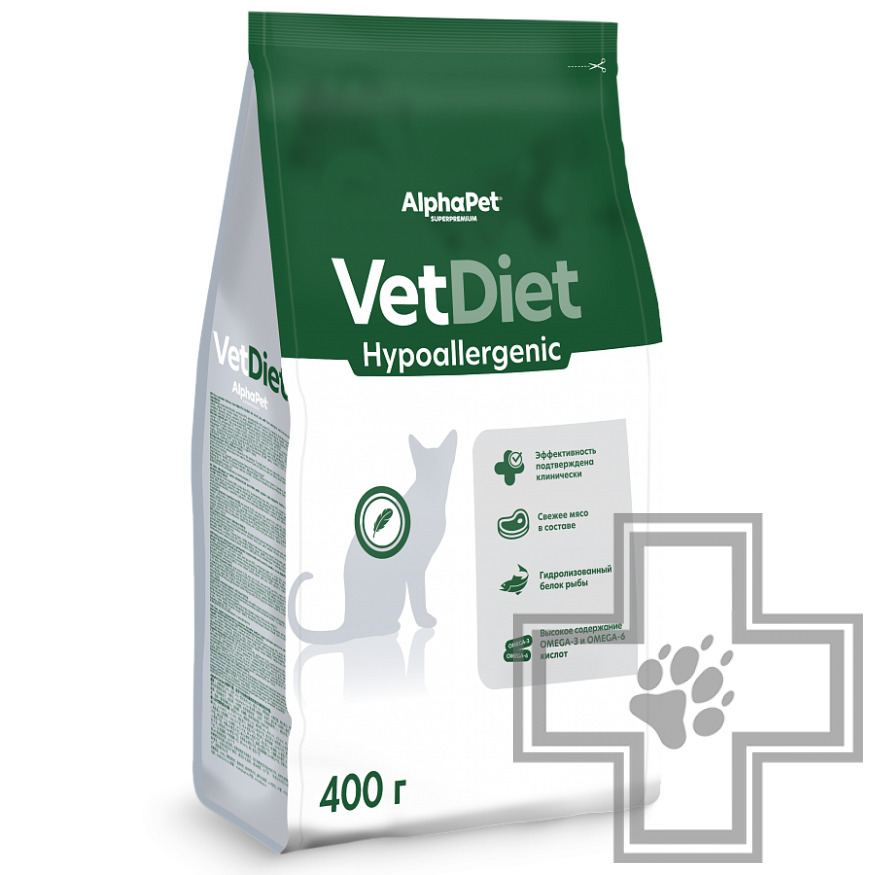 AlphaPet Vet Diet Hypoallergenic Корм-диета для взрослых кошек при пищевой аллергии