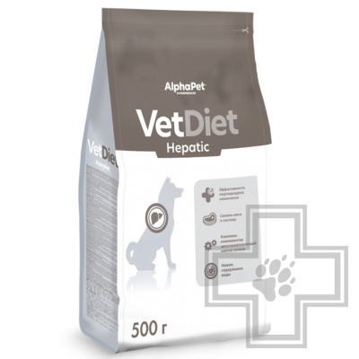 AlphaPet Vet Diet Hepatic Корм-диета для взрослых собак всех пород при заболеваниях печени