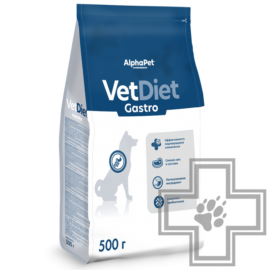 AlphaPet Vet Diet Gastro Корм-диета для взрослых собак при расстройствах пищеварения