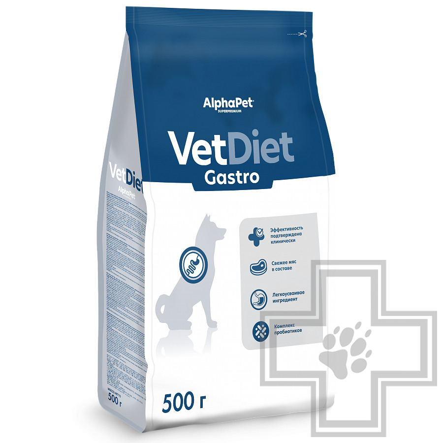 AlphaPet Vet Diet Gastro Корм-диета для взрослых собак при расстройствах пищеварения