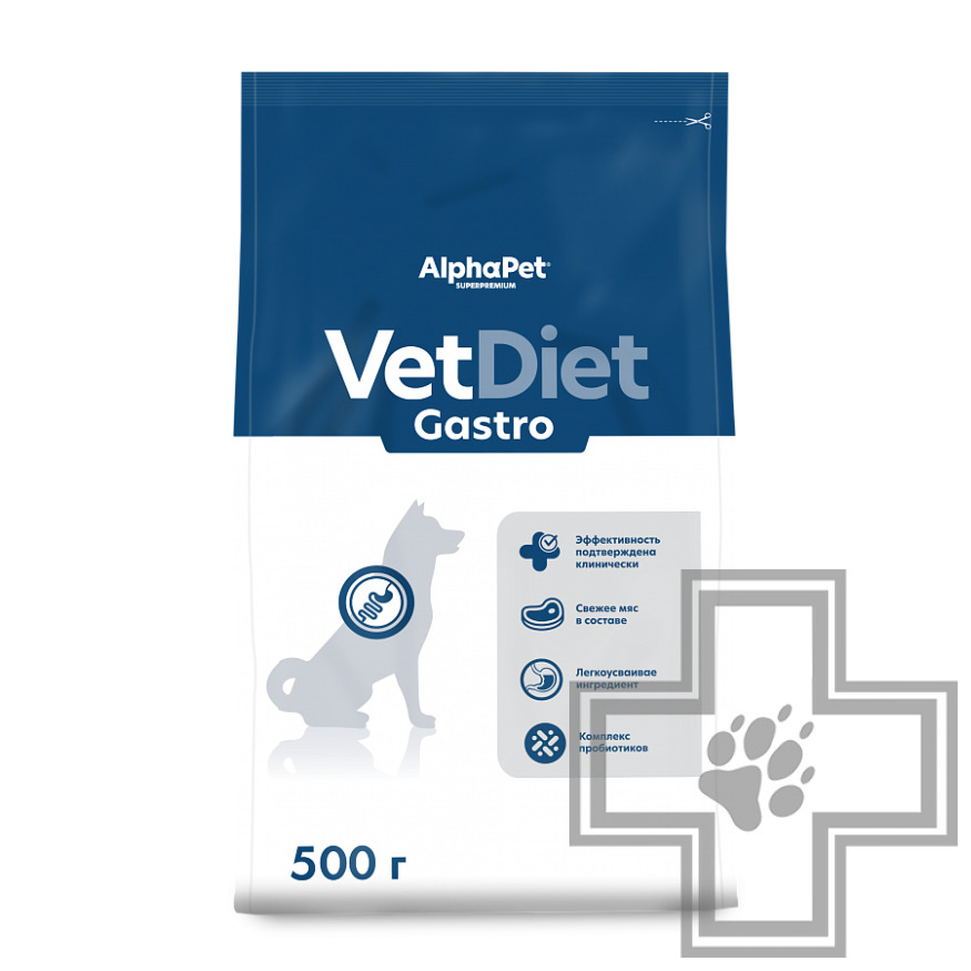 AlphaPet Vet Diet Gastro Корм-диета для взрослых собак при расстройствах пищеварения