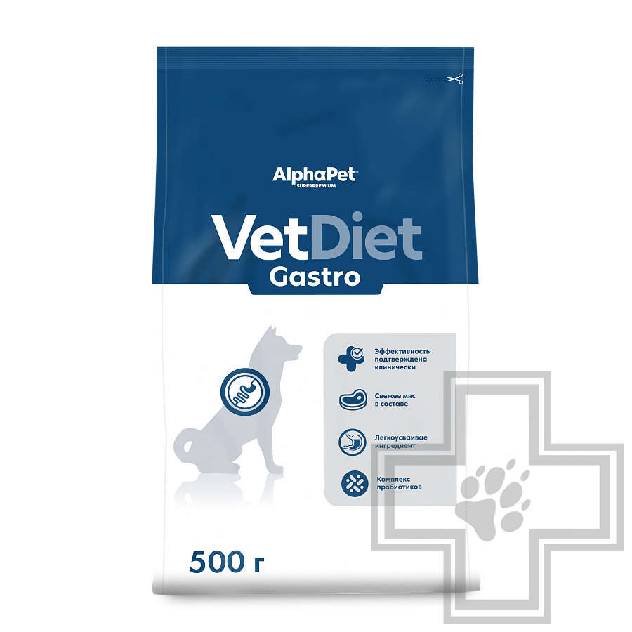 AlphaPet Vet Diet Gastro Корм-диета для взрослых собак при расстройствах пищеварения