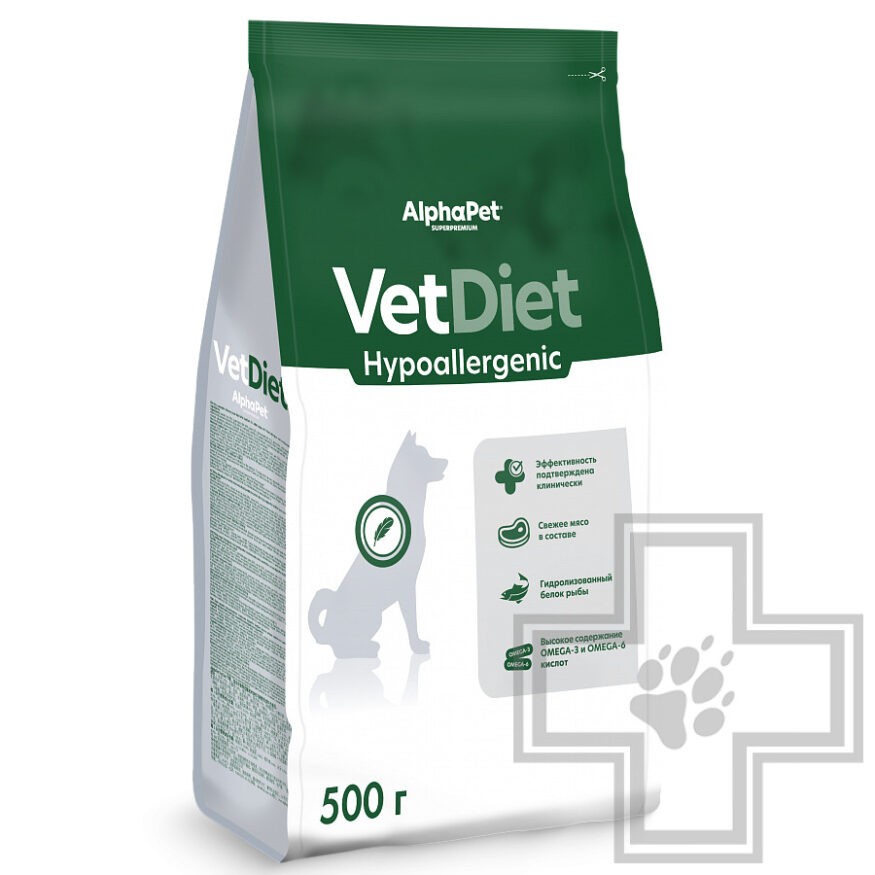 AlphaPet Vet Diet Hypoallergenic Корм-диета для взрослых собак при пищевой аллергии