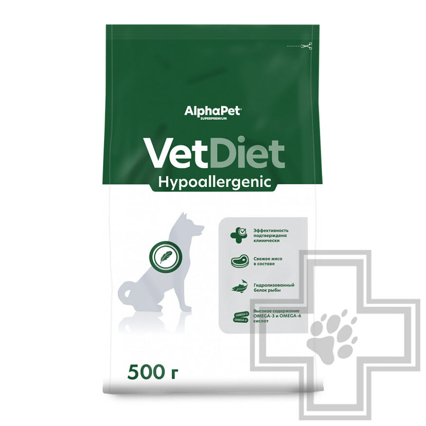 AlphaPet Vet Diet Hypoallergenic Корм-диета для взрослых собак при пищевой аллергии