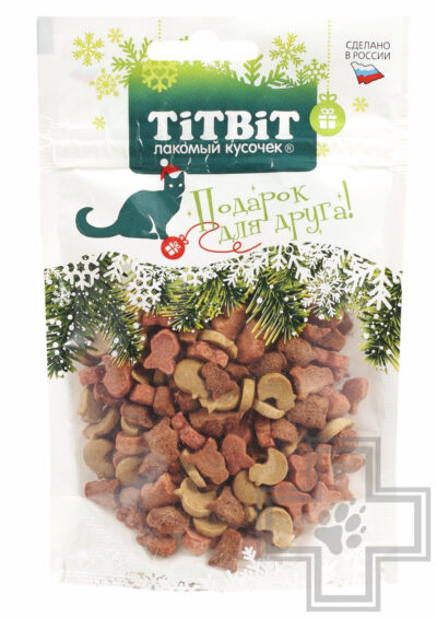 TiTBiT Лакомство хрустящее с бараниной для кошек (Новогодняя коллекция)