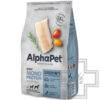 AlphaPet Superpremium MONOPROTEIN Корм для взрослых собак средних и крупных пород, с белой рыбой