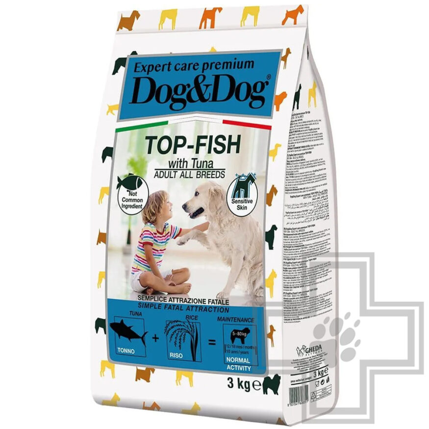 Dog&Dog Expert Premium Top-Fish Корм для взрослых собак всех пород, с рыбой
