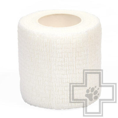 VETЗАБОТА Бинт ветеринарный самофиксирующийся, белый