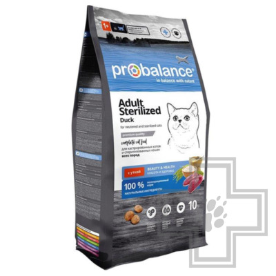 ProBalance Adult Sterilized Корм для взрослых стерилизованных кошек, с уткой