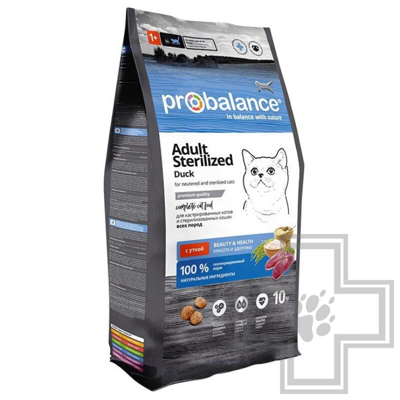 ProBalance Adult Sterilized Корм для взрослых стерилизованных кошек, с уткой