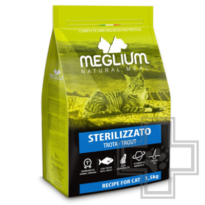 Meglium Neutered Корм для взрослых стерилизованных кошек, с форелью