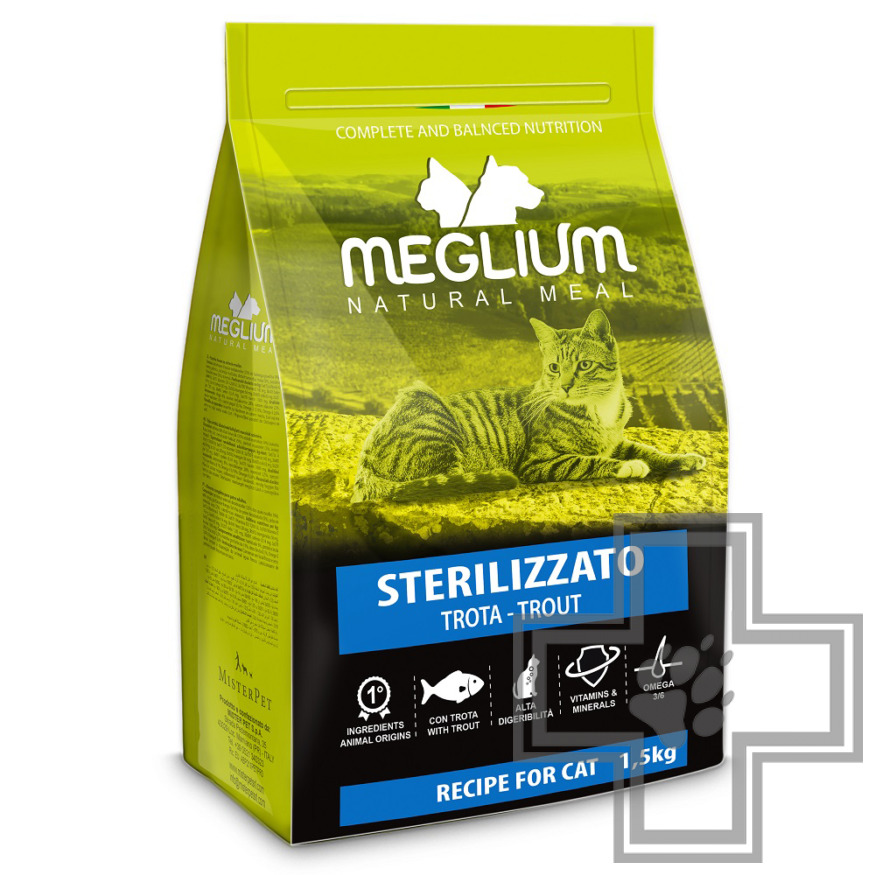 Meglium Neutered Корм для взрослых стерилизованных кошек, с форелью
