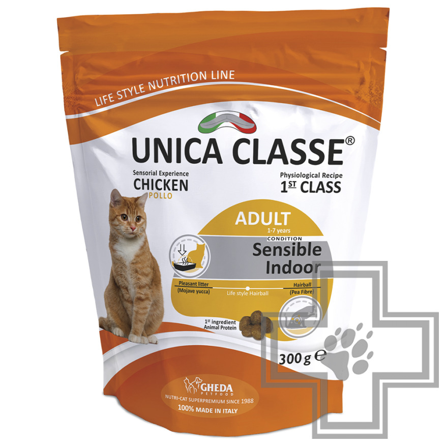 Unica Classe ADULT Sensible Indoor Корм для домашних взрослых кошек, с курицей