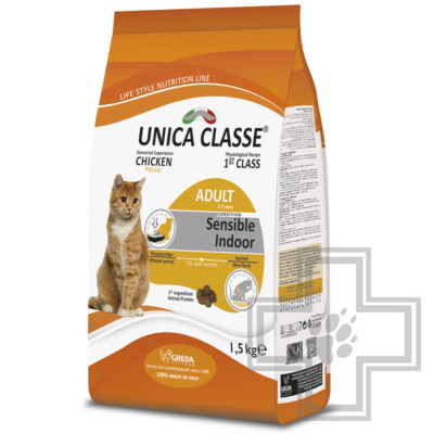 Unica Classe ADULT Sensible Indoor Корм для домашних взрослых кошек, с курицей