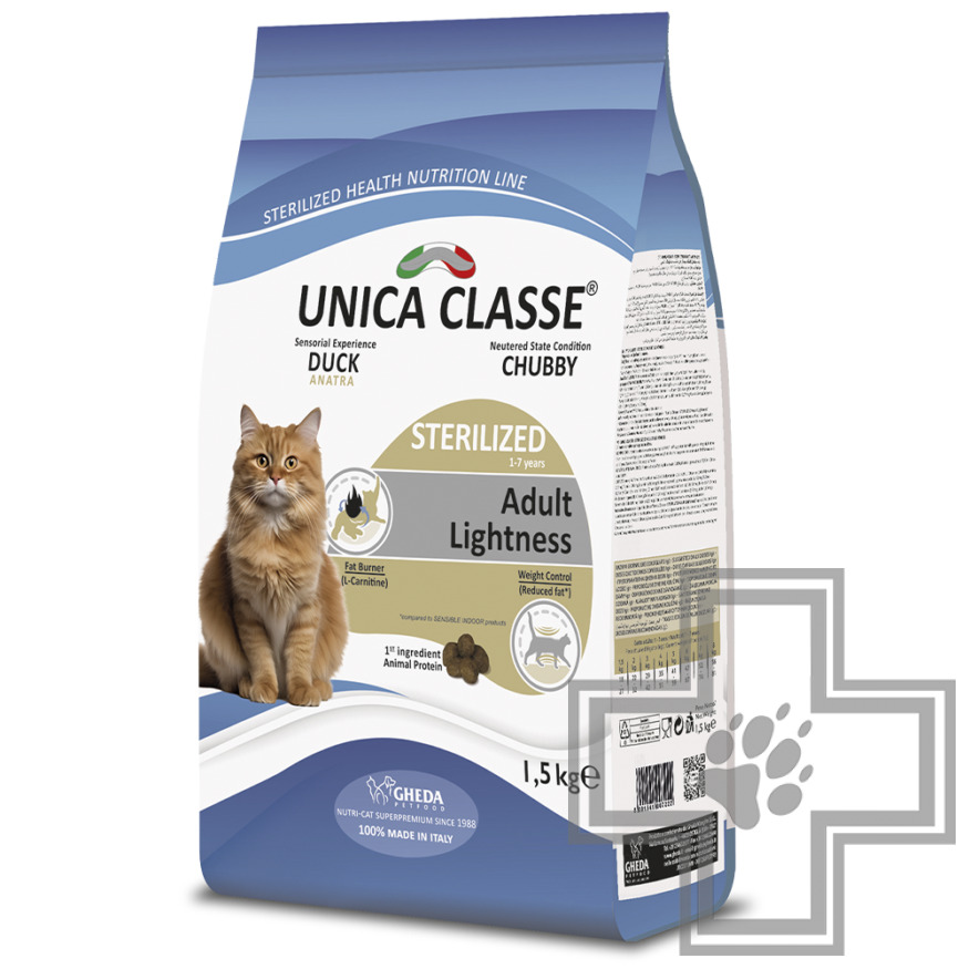 Unica Classе STERILIZED Adult Lightness Корм для взрослых стерилизованных кошек, с уткой
