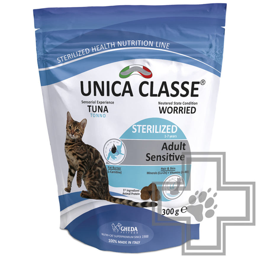 Unica Classe STERILIZED Adult Sensitive Корм для взрослых стерилизованных кошек, с тунцом