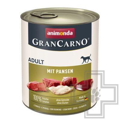 GranCarno Консервы для взрослых собак, с рубцом